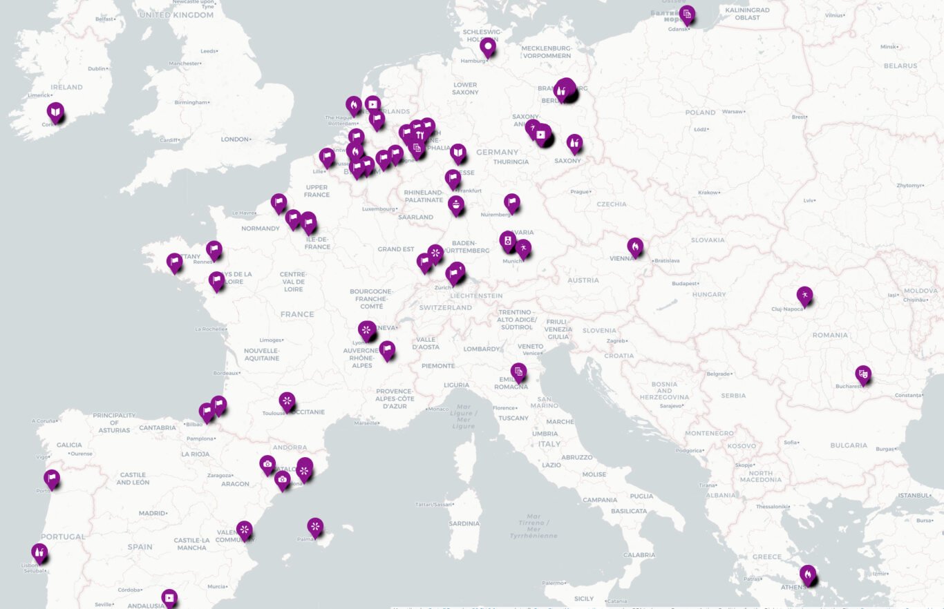 Map showing Housing Action Days 2024 across Europe.