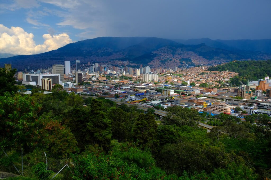 View over Medellin city, Columbia. 