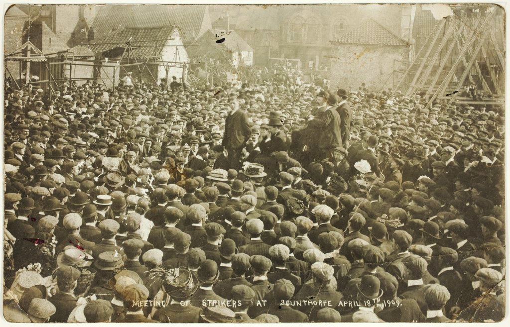 Meeting of strikers at Scunthorpe, April 18th 1909