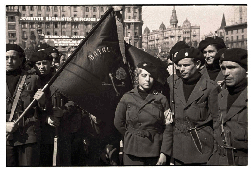 Italian Anarchists of the Malatesta Brigade in Barcelona during the Spanish Civil War.