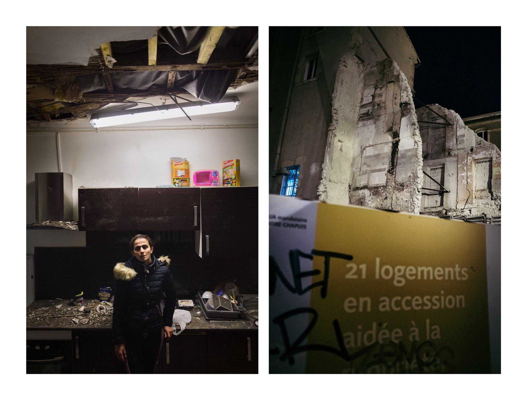 Chaima, in shock, in the kitchen of her flat on Avenue de la Capelette.